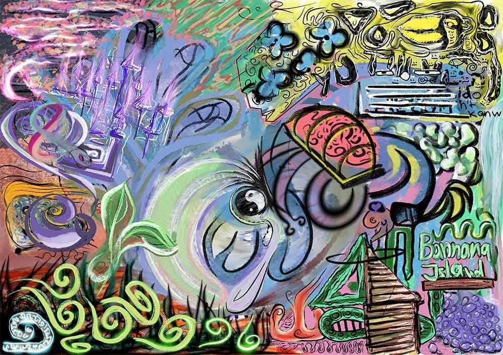 Art Piece done by me (reminds me of gut population)